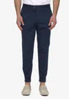 Pt Torino Cotton And Linen Trousers In Blue