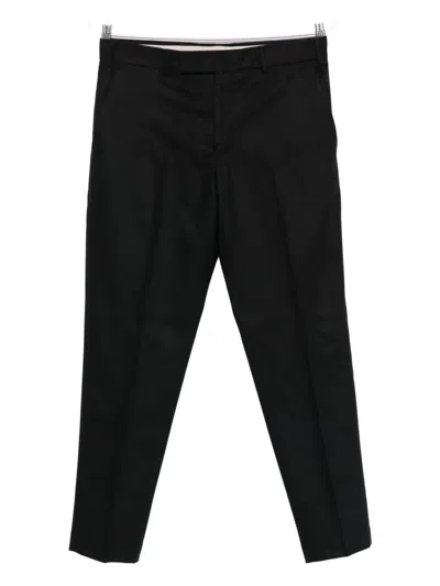 Pt Torino Tapered Tailored Trousers In Black
