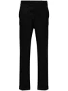 Pt Torino Tapered Tailored Trousers In Black