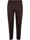 Pt Torino Tapered Tailored Trousers In Brown