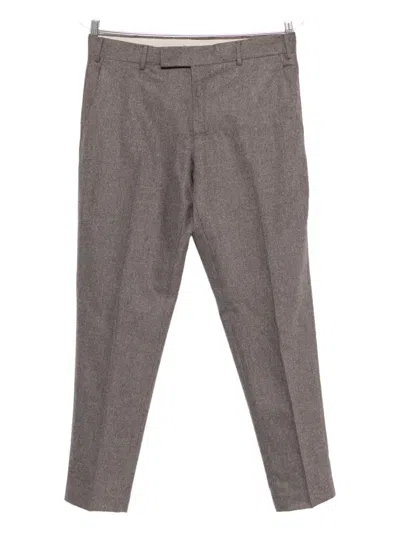 Pt Torino Tapered Tailored Trousers In Gray