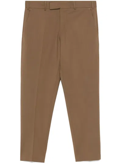 Pt Torino Tapered Trousers In Braun