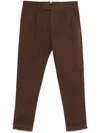 Pt Torino Tapered Trousers In Brown