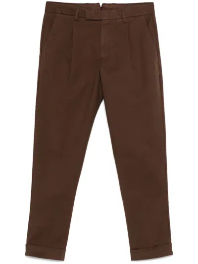 Pt Torino Tapered Trousers In Brown