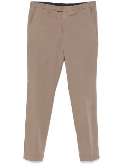 Pt Torino Tapered Trousers In Brown