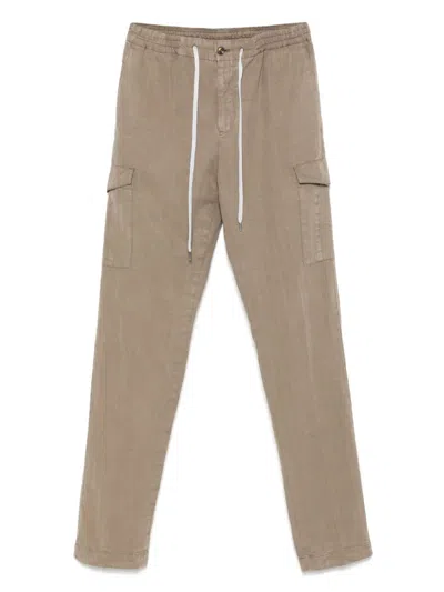 Pt Torino Tapered Trousers In Brown