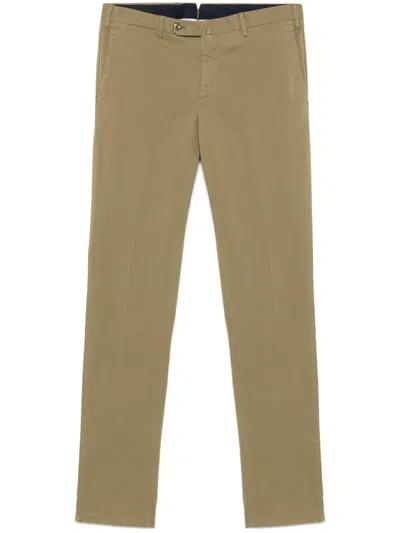 Pt Torino Tapered Trousers In Green