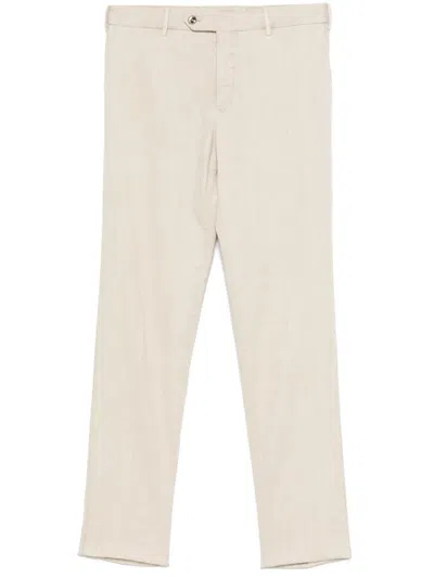 Pt Torino Tapered Trousers In Neutrals