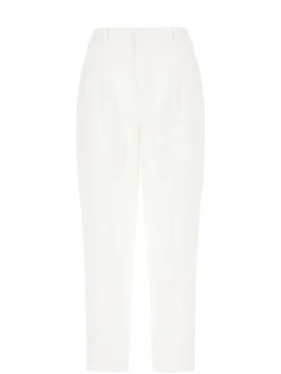 Pt Torino Tapered Trousers In White