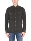 Pt Torino Western Shirt Featuring Chest Pockets In Gray