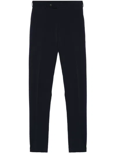 Pt Torino Textured Trousers In 蓝色
