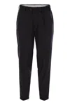 Pt Torino Blue Virgin Wool And Cashmere Trouser In Blue