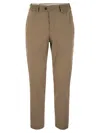 Pt Torino Master-fit Cotton-blend Trousers In Brown