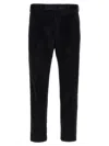 Pt Torino Rebel Corduroy Tapered Trousers In Black