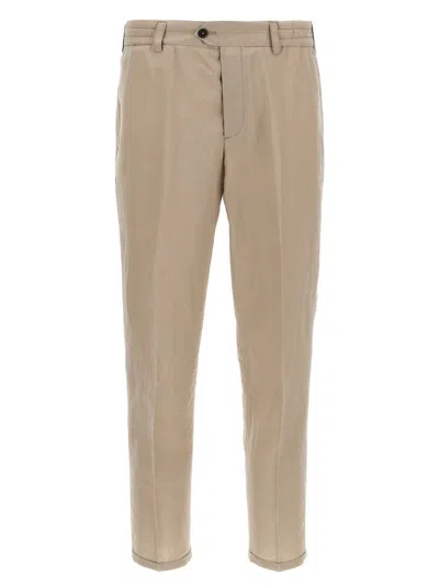 Pt Torino Elastic-waistband Trousers In Neutral