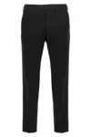 Pt Torino Man Pants Midnight Blue Size 36 Viscose, Linen, Cotton In Black