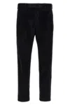 Pt Torino Rebel Corduroy Tapered Trousers In Black