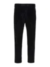 Pt Torino Rebel Corduroy Tapered Trousers In Black