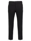 Pt Torino Rebel Pleated Trousers With Elastic Waistband In Black