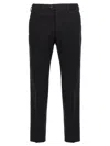 Pt Torino Rebel Pleated Trousers With Elastic Waistband In Black