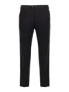Pt Torino Rebel Pleated Trousers With Elastic Waistband In Black