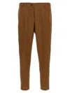 Pt Torino Stretch Cotton Pant Back Pockets In Brown