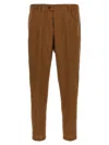 Pt Torino Stretch Cotton Pant Back Pockets In Brown