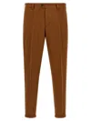 Pt Torino Stretch Cotton Pant Back Pockets In Brown