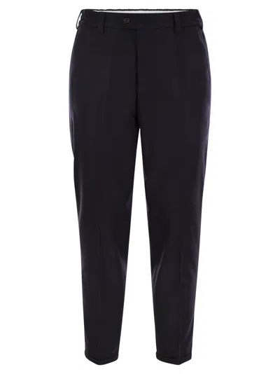 Pt Torino The Rebel Wool And Cashmere Trousers In Black