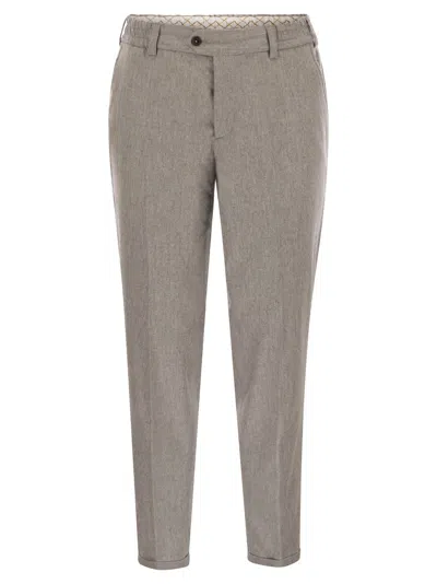 Pt Torino The Rebel Wool And Cashmere Trousers In Gray