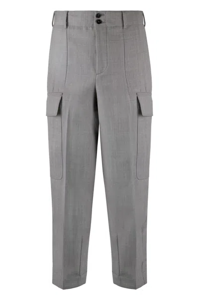 Pt Torino The Sailmaker Wool Trousers In Grey