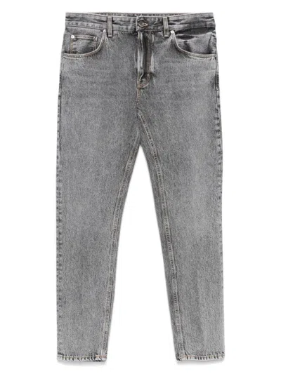 Pt Torino Timberwolf Grey Denim Trousers In Gray