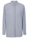 Pt Torino Timeless Button-down Shirt With Textured Cotton Fabric In Blue