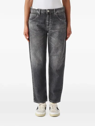 Pt Torino Tina Acid-wash Jeans In Grey