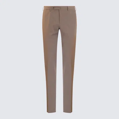 Pt Torino Tobacco Cotton Pants In Brown