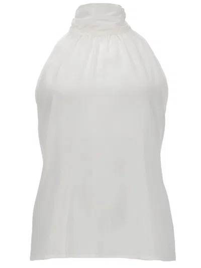 Pt Torino Top "anita" In Georgette In White
