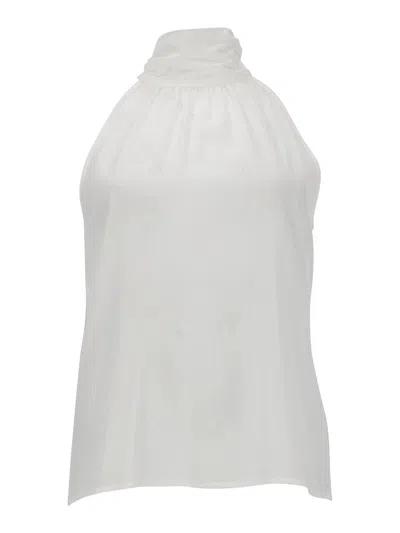 Pt Torino Top  In Georgette In White