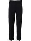 Pt Torino Mid-rise Cropped Tapered Trousers In Blue