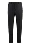 Pt Torino Man Pants Midnight Blue Size 34 Virgin Wool In Black