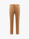 Pt Torino Dieci Camel Wool Trousers With Contemporary Edge Collection In Brown