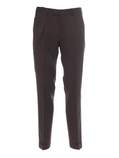 PT TORINO TROUSERS - MASTER, 1 PLEAT, DIAGONAL POCKETS, FLAP BACK POCKETS, TURN-UP