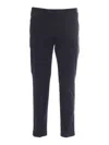 Pt Torino Pantalone In Misto Lana Stretch Nero Uomo In Blue