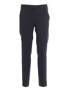Pt Torino Pantalone In Misto Lana Stretch Nero Uomo In Blue