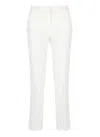 Pt Torino White Viscose Pants With Tailored Design