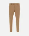 Pt Torino Dieci Camel Wool Trousers With Contemporary Edge Collection