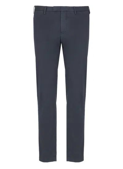 Pt Torino Dark Blue Stretch Wool Pant