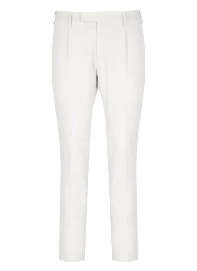 Pt Torino Pleat-detail Trousers In White