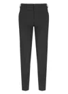 Pt Torino Tailored Black Cotton Pants With Front Fastening And Pocket Detail In Black