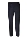 Pt Torino Stretch Cotton Satin Trousers In Black