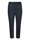 Pt Torino Grey Cotton Trousers In Black